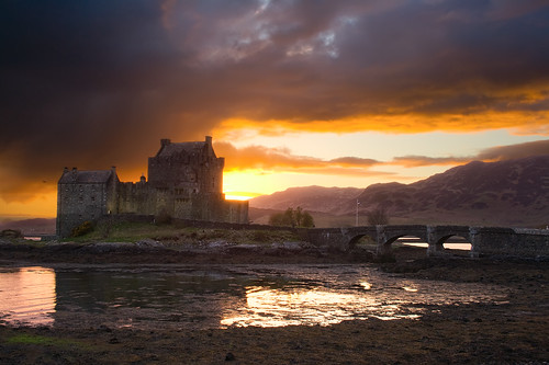sunset castle digital canon landscape scotland highlands manual 1855 eilean donan dri blending 400d