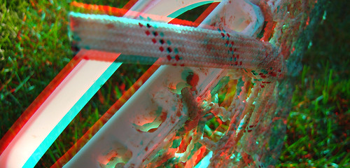 sports photography 3d mesh anaglyph stereo stick lacrosse