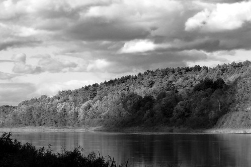 trees sky blackandwhite usa cloud tree nature water clouds river landscape landscapes maine places sidney kennebec kennebeccounty