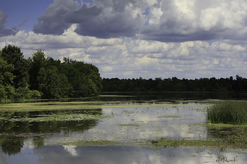 lake clouds reflections landscape wetlands tulsa mohawkpark oxleynaturecenter lakesherry