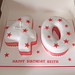 Red Themed 40th Birthday Cake