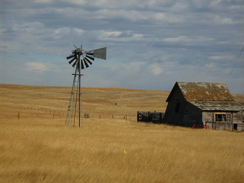 abandoned broken windmill homestead openspace prairie derilect