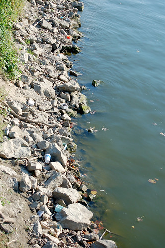 water river rocks litter terrehaute