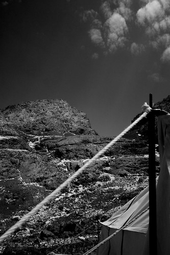 camp sky bw white mountain black clouds contrast trekking landscape ir eos bush reisen flickr day view im outdoor august rope tent morocco summit infrared atlas 20mm gps canoneos300d steep wikinger 2011 hohen toubcal 1204t