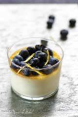 Special panna
cotta with lemon and blueberries