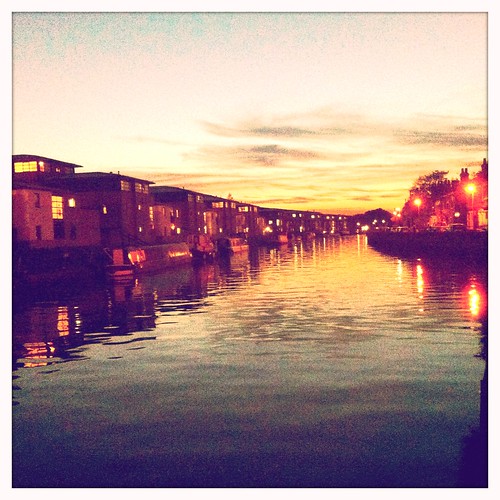 sunset sky reflection water night square canal sundown grain lincoln fosse graining unedited iphone iphoneography hipstamatic