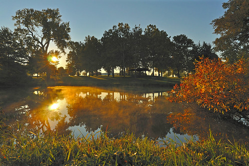 morning trees sky lake reflection water silhouette sunrise relax dawn pond midwest perfect peace mountpleasant iowa steam ia sunburst relaxation mtpleasant southeastiowa eastlakepark