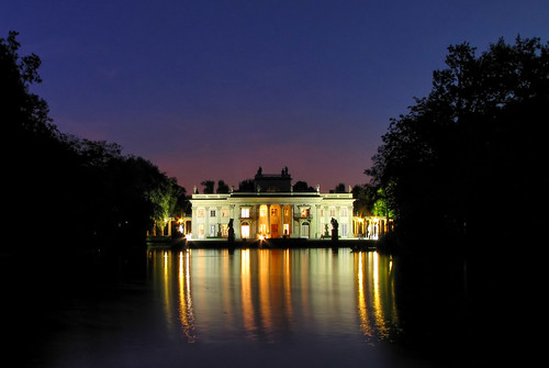 park sunset night bath dusk royal palace clear łazienki zmierzch pałacnawodzie colorphotoaward