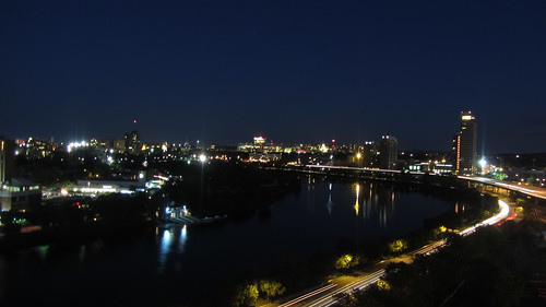 Boston Skyline Night View