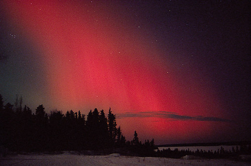 trees red cloud snow canada by forest photography lights book march solar dance north band arctic massive aurora leslie flare 1991 northern rare 23rd 60 borealis leong phenomena usually widespread leslieleong solidred redaurora photobyleslieleong copyrightleslieleong