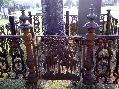 old cemetery graveyard metal ga fence georgia gate iron rusty rusted lambs culloden willowtreesymbol