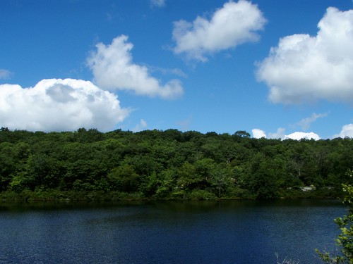 summer sky lake clouds landscapes pond
