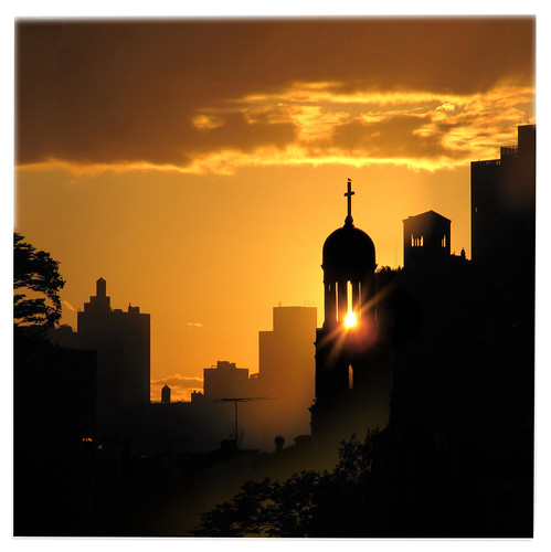 newyorkcity sunrise gold homeview juneatkinstudio fatherdemochurch
