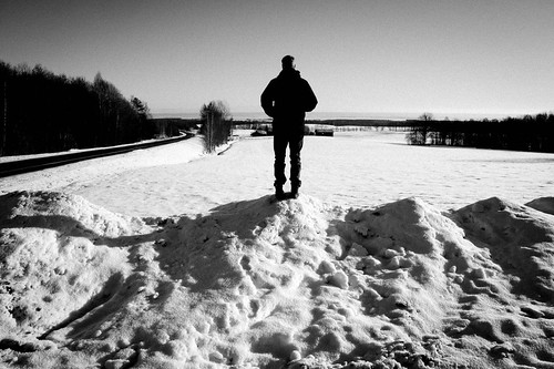 winter bw snow landscape sweden