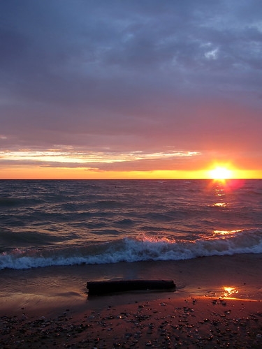sunset water michigan lakemichigan goodhart
