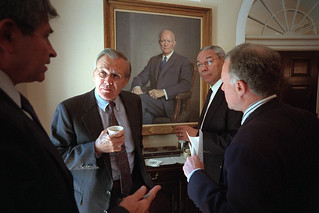 911: President George W. Bush in Cabinet Room, 09/12/2001.