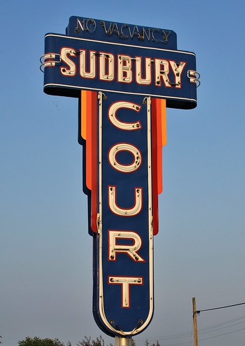 old sign vintage court highway neon motel iowa route sudbury roadside marengo us6 iowacounty