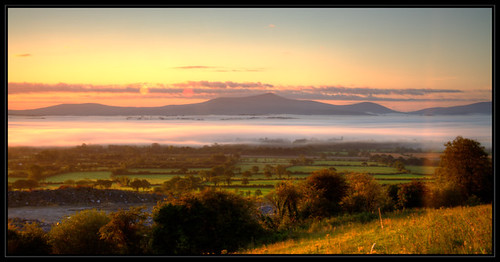 morning kilkenny ireland fog sunrise landscape early mountleinster mtleinster