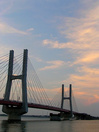 bridge sunset river toneriver