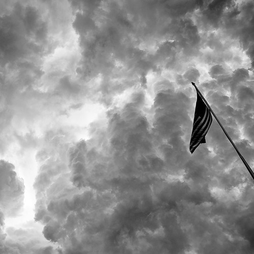sky blackandwhite bw storm monochrome weather clouds america square blackwhite nikon flag americanflag american saugatuck turbulent d5000 noahbw