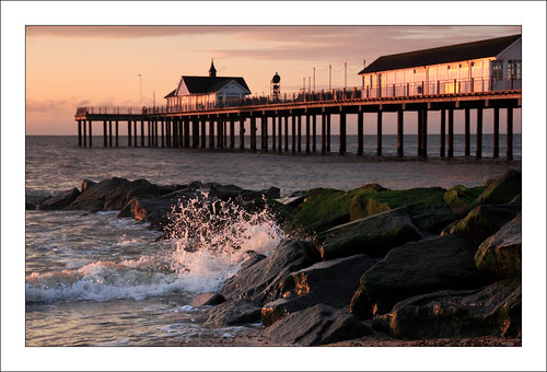southwold pier sunrise 2 dawn suffolk eastanglia northsea rocks splash waves seaside coast