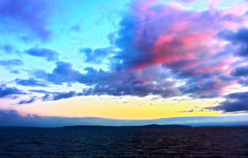 ocean morning blue sky water colors sunrise washington pacificocean pacificnorthwest pugetsound edmonds brackettslanding