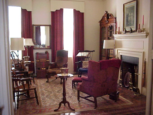 The interior of the mansion reflects a variety of time periods and the aesthetics of the different owners of the mansion - at Chippokes Plantation State Park