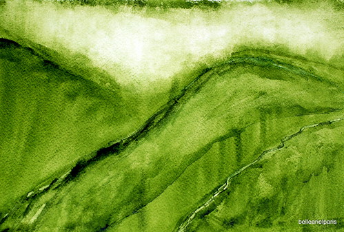 abstract mountains santafe green watercolor landscape paintings taos sangeronimolodge