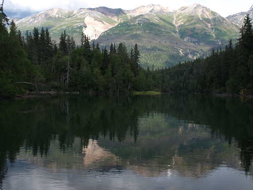 lake mountains reflection alaska landscape scenery southeastalaska mosquitolake haineshighway moelynphotos