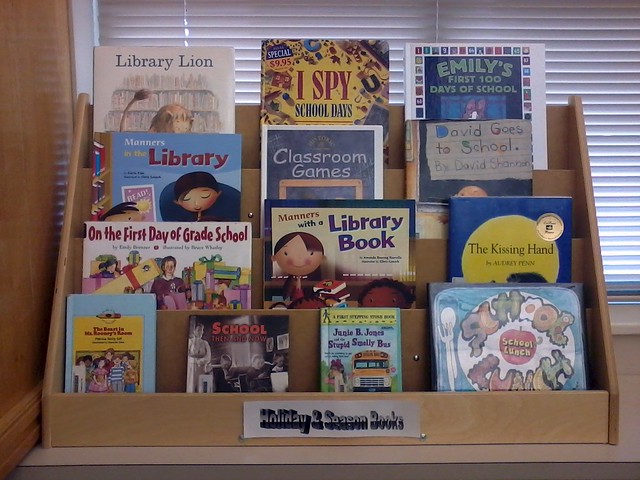Back-to-school library display