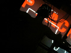 Borderline Biennale 2011 - Hacking/TAZ/Utopies, Gael-L acting performance IMG_1692
