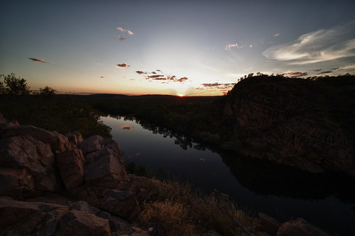 sunset sun nature weather clouds river landscape rocks australia location northernterritory timeofday imagetype