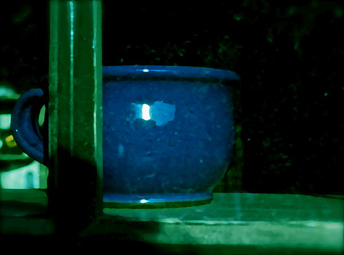 blue green cup window windowsill happysliderssunday
