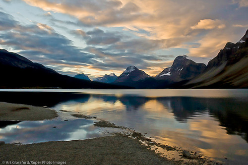 lake mountains water sunrise banffnationalpark icefieldsparkway bowlake scenicsnotjustlandscapes