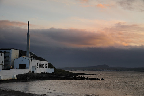 sunset sea sky clouds evening scotland nikon argyll islay distillery bowmore hebrides 24120vr lochindaal d700