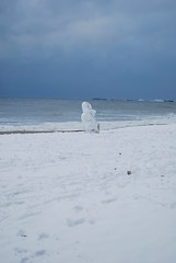 Snowman on the Beach