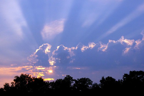 sunset god rays