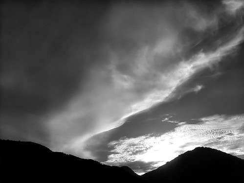 cameraphone city sunset sky bw mountain japan clouds rural river 日本 山 空 hachimantai 2011 岩手 tayama iphone4 ringexcellence