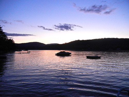 sunset lake boats schroon