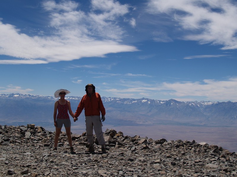 Vicki and I on the summit, fourteeners at last!