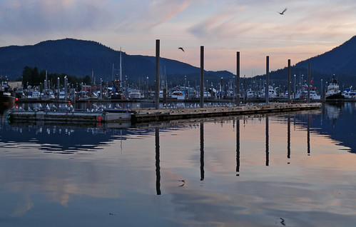 sunset usa alaska evening harbor harbour ak peaceful petersburg serene cannery cwall fishingtown insidepassages