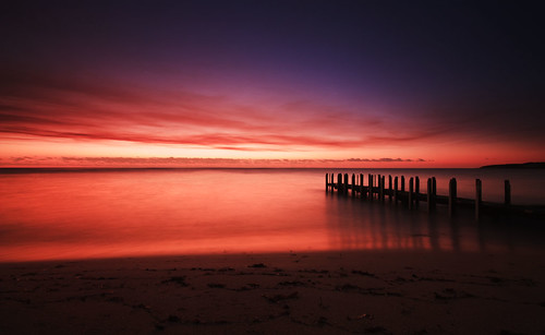 sunset waves jetty wa margaretriver westernaustralia gnarabupbeach