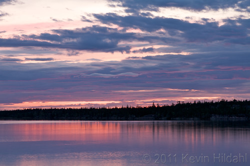 sunset clouds northwestterritories boreal longlake