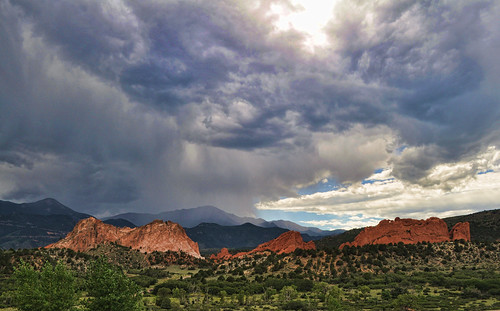 park sky storm mountains nature weather clouds dark landscape outdoors colorado rocks day cloudy gardenofthegods stormy coloradosprings magicalskiesmick