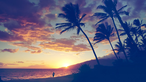 ocean sunset sea summer sun beach silhouette clouds hawaii rachel sand maui explore palmtrees pacificocean thedecemberists kihei hss mylittlegirl downbythewater chasinglight pixelmama sliderssunday