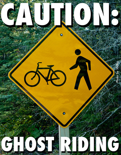 silly bicycle sign ride ghost panasonic meme riding caution lx3