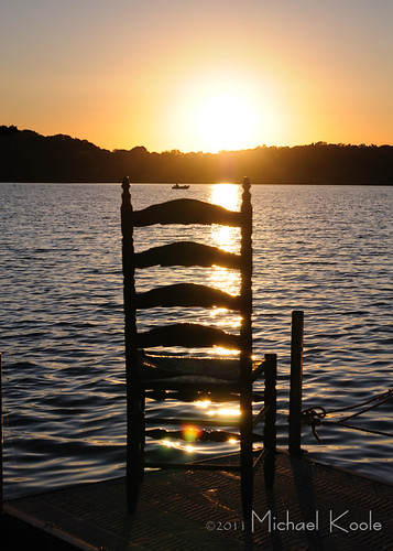 sunset sky water michael chair nikon silhouettes august webs wabasislake d300 tamron2875mmf28 koole michaelkoole oakfieldtownship 2011365