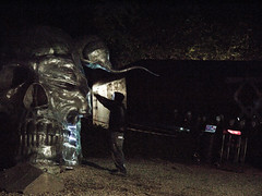 Borderline Biennale 2011 - Hacking/TAZ/Utopies, Cart-1 acting performance P1000383 - Photo of Curis-au-Mont-d'Or