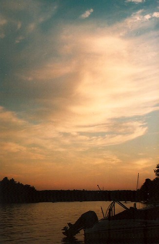 sunset sky film clouds boats minolta rhodeisland
