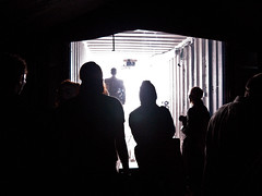 Borderline Biennale 2011 - Hacking/TAZ/Utopies, Gael-L acting performance _1000269